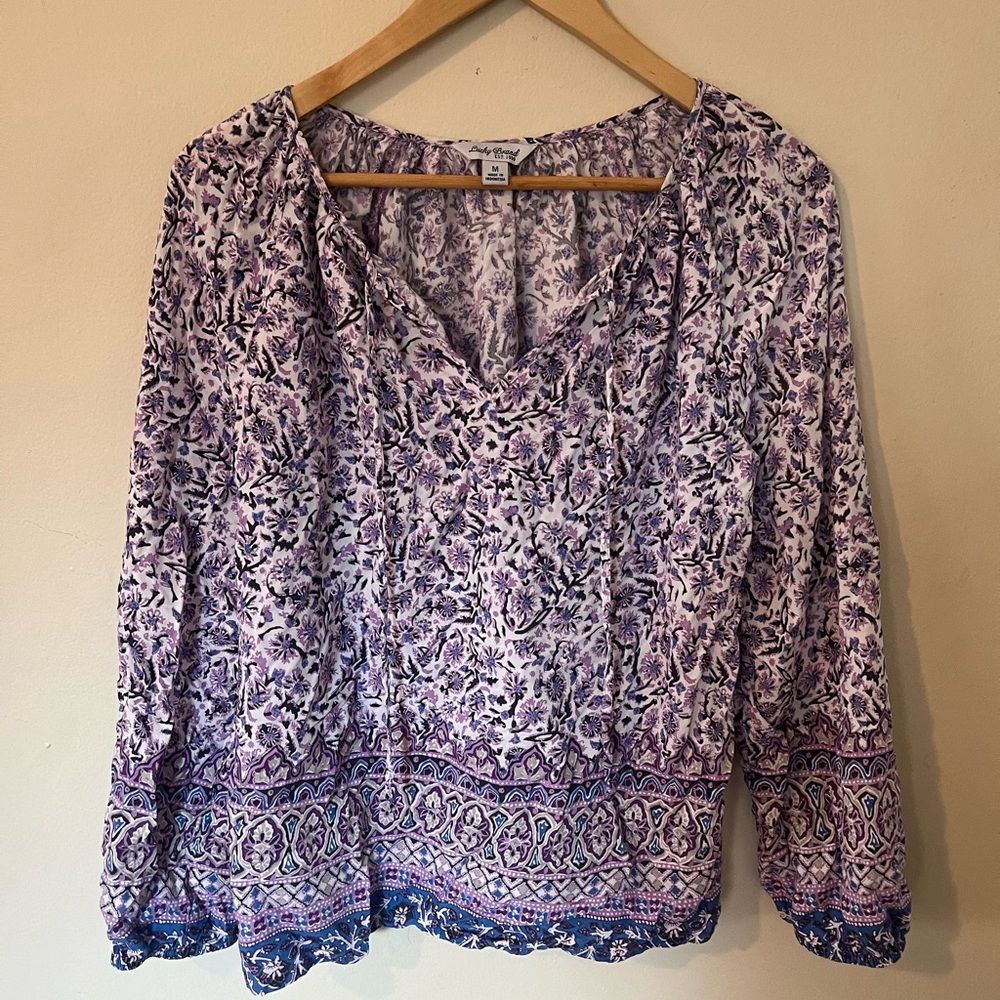 Lucky Brand patterned all cotton top